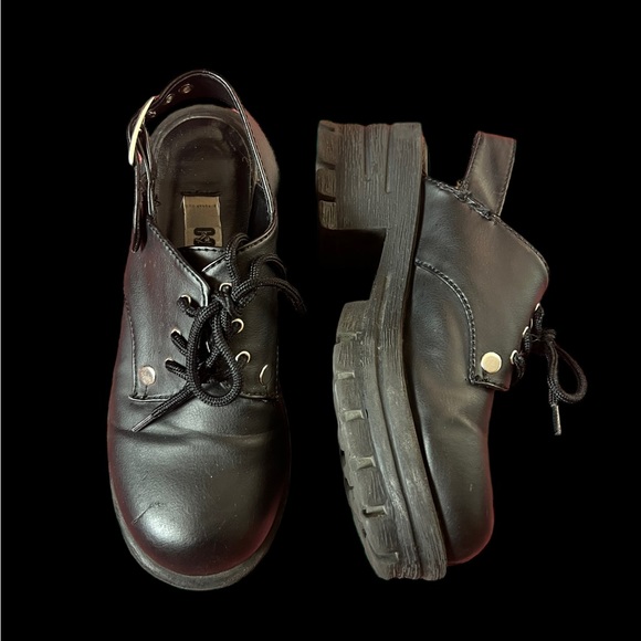 VINTAGE Coco Blue 90s Platform Shoes - Picture 5 of 6